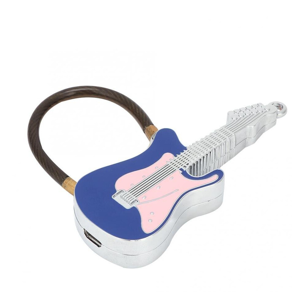 Fingerprint Lock Semiconductor Smart Bluetooth Padlock Fingerprint Keyless Guitar Shape Lock for Wardrobe Cabicom Bag-image-OPC-P79C669-NEW