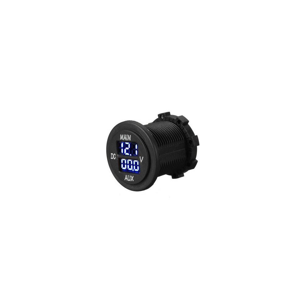 12V 24V Aux Main Led Digital Dual Voltmeter Voltage Gauge Battery Monitor Panel 5202984957089