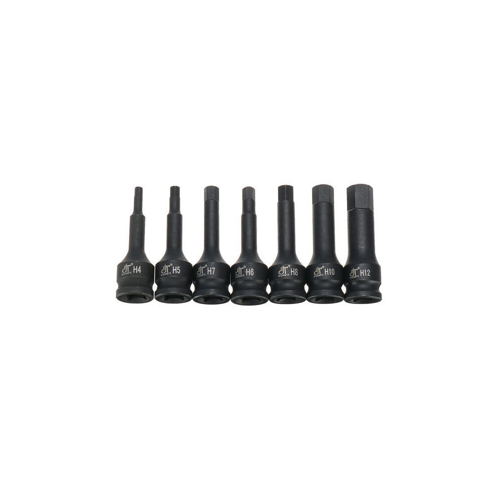 7Pcs 3/8 Inch Metric Hex Driver Impact Socket Bit Set 6901722572391