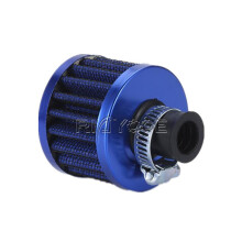 2PCS 12mm Motor Oil Cold Air Intake Filter Kit Crank Case Vent Cover Breather BLUE COLOR