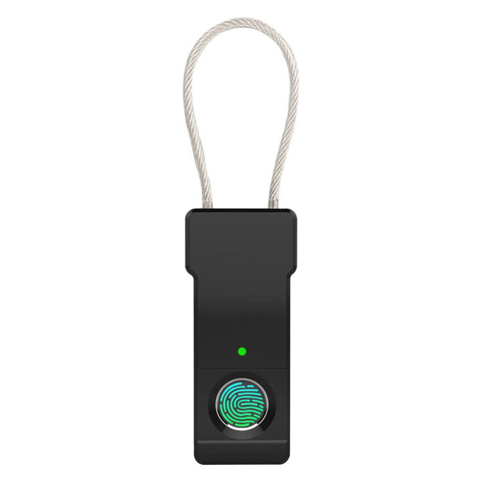 Portable Usb Rechargeable Electronic Lock Anti-Theft Security Fingerprint Lock Luggage Lock Smart Waterproof Suitcase Padlock Fast Recognition 6901722572483