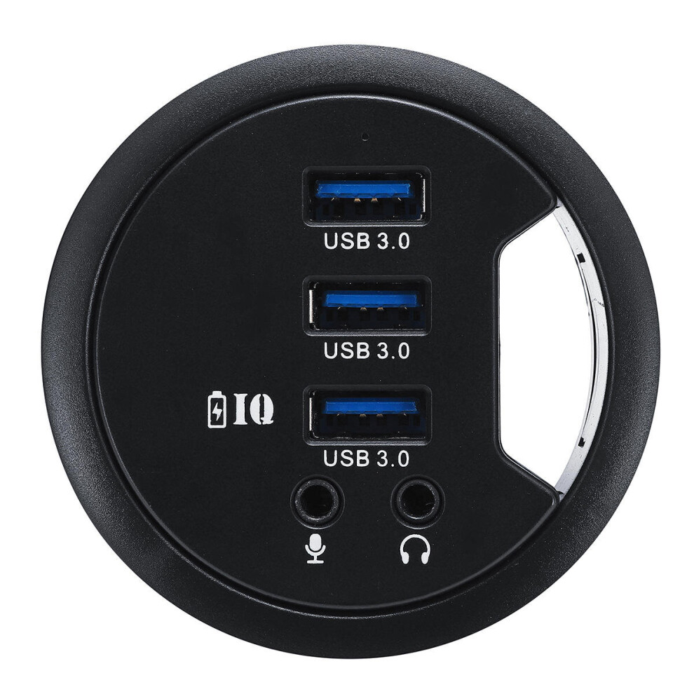 Usb 3.0 Hub External Stereo Audio Interface Sound Adapter Combo Usb Charger 840079351524