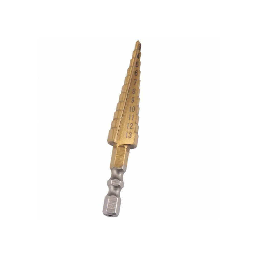 2Pcs 3-13Mm Titanium Coated Step Drill Hex Shank Stepped Drill 8651939566536
