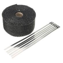 Black High Heat Insulation Fiber Glass Wrap Exhaust Header Pipe Tape