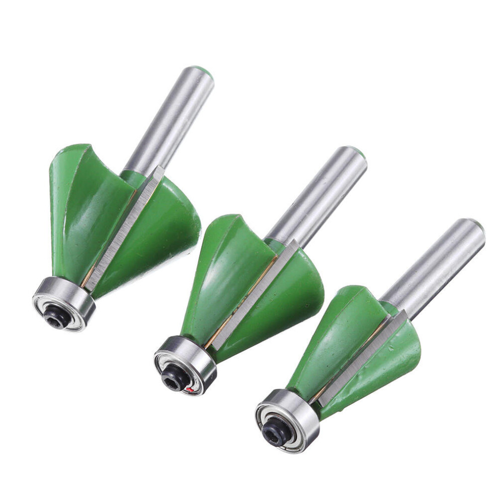 1Set Router Bit Chamfer Bevel Edging Woodworking Cutter 8651948789537