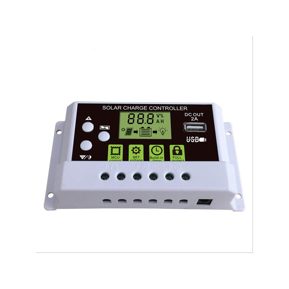 20A 12V/24V Solar Panel Battery Regulator Charging Controller 3-Stage Pwm Lcd 5202984944393