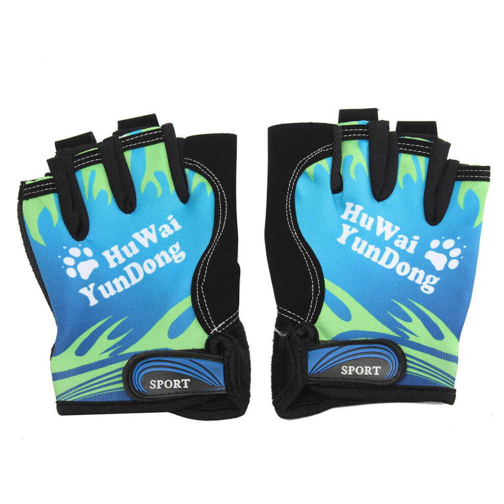 2 Pair Nylon Breathable Motorcycle Bicycle Cycling Sports Half Finger Fingerless Gloves Mitts 840079321497