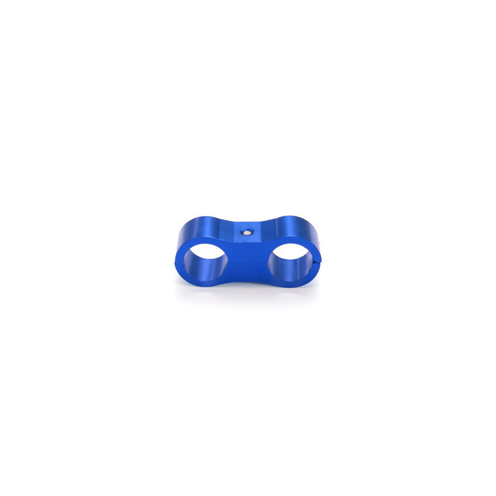 2Pcs An-6 An6 13.4Mm Braided Hose Separator Clamp Fitting Adapter Bracket Blue 8651942789113