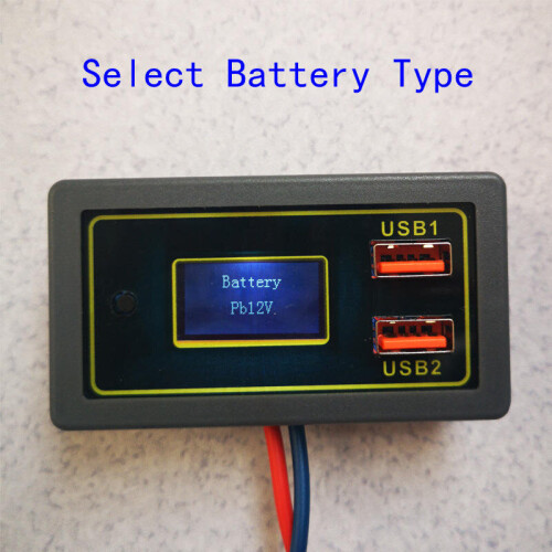 Car Battery Battery Voltage and Power Display 12v 24v Support Lithium Battery USB Support Multi-protocol Fast Charge 1