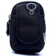 Outdoor Sports Wrist Arm Bag Arm Bag Phone Pouch Breathable Shockproof BLACK
