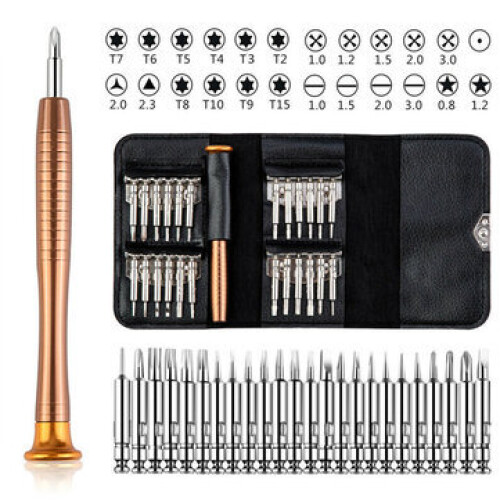 2SET 25 In 1 Multi Small Precision Hex Torx Star Mini Screwdriver Set Bits Repair Tool Kit 1