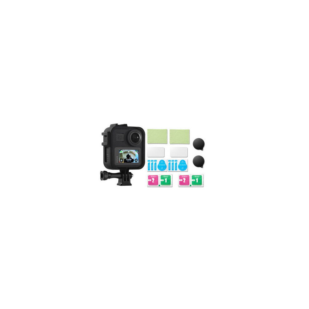Protective Case Shell Frame Lens Cap 9H Tempered Film For Gopro Max Action Sports Camera 4151093605460