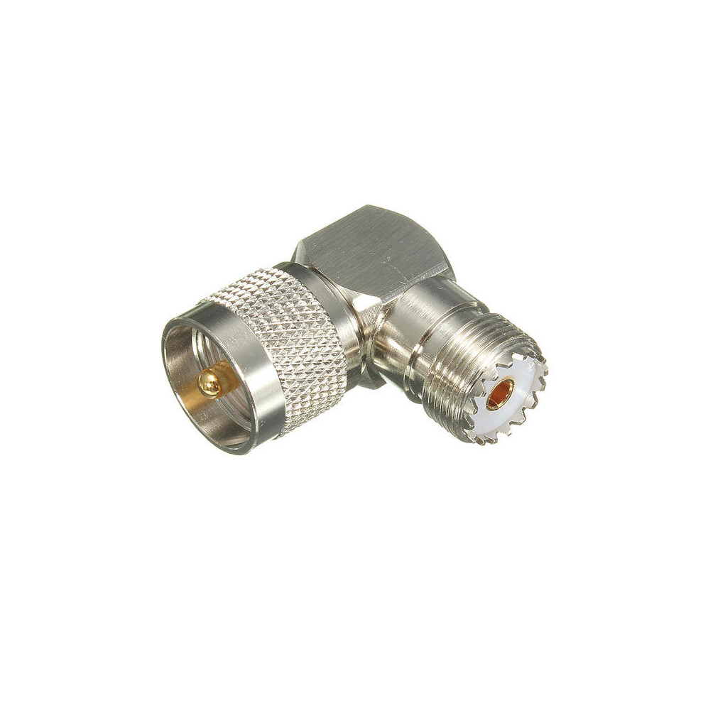 90 Degree Uhf Plug Male Pl259 To So239 Female Jack Adapter Connector 4151093603565