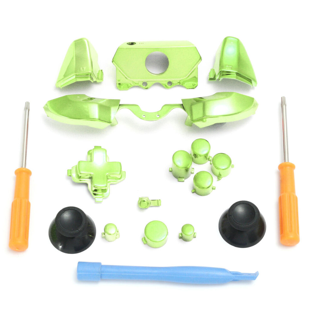 Replacement Chrome Controller Bumper Trigger Buttons For Xbox One Elite W/ Toolsa Green 4151093607044