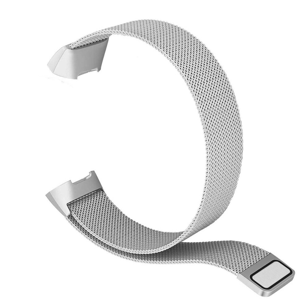 Metal Stainless Steel Milanese Loop Watch Band Strap For Fitbit Charge 3 Silver 6901722577990