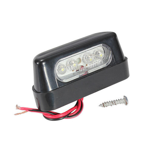 Universal Black 4 LEDs Lamps Number Plate Tail Light E-marked 1