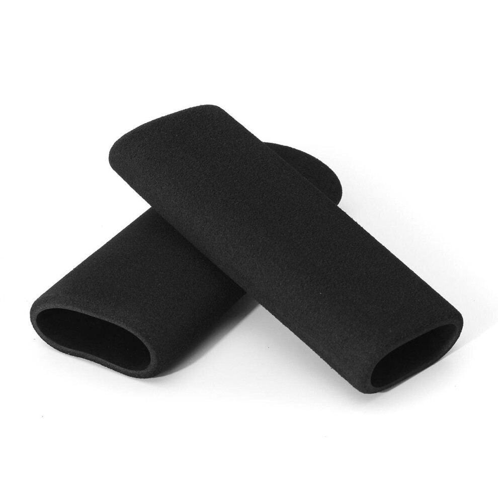 2Pcs Motorcycle Foam Handlebar Grip Slip-On Anti Vibration Comfort Cover Black 840079320704