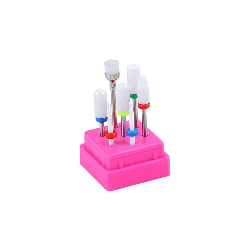 7Pcs Tungsten Steel Drill Bits Files Nail Art Manicure Machine Pedicure Tools