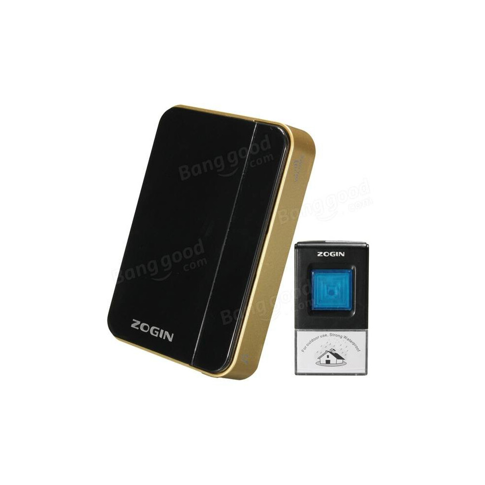 Wireless Cordless Digital Chime Doorbell American Plug 120M Range Black 4151093684564
