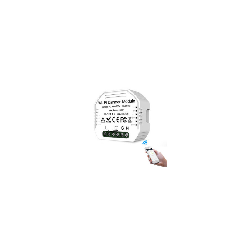 Moeshouse Ms-105 Ac90-240V Diy Smart Wifi Light Led Dimmer Switch Smart Life/Tuya App Remote Control 1/2 Way Switch Works With Alexa Echo Google Home 4151093680146