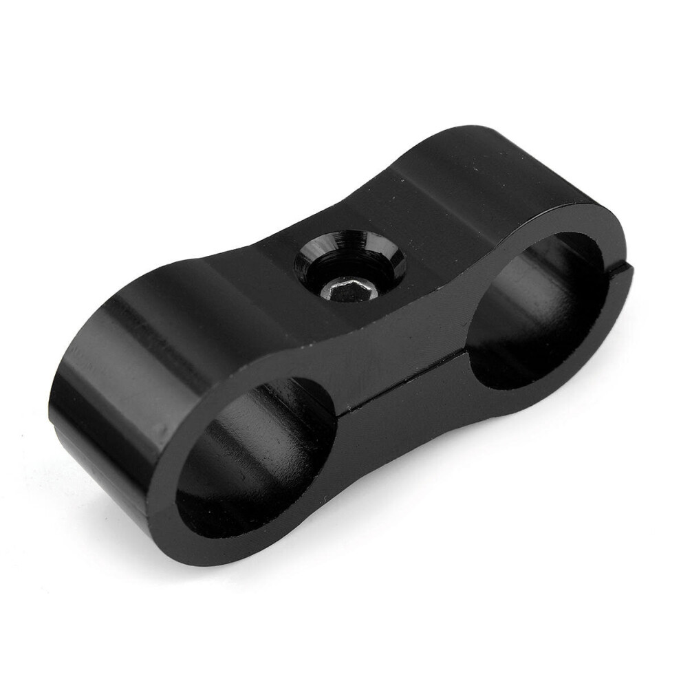2Pcs An-6 An6 13.4Mm Braided Hose Separator Clamp Fitting Adapter Bracket Black 840079320711
