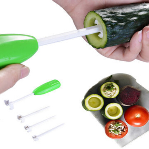 4pcs/Set Replaceable Head Vegetable Spiral Cutter Muti-funtion Vegetable Cutter Drill Spiralizer Digging Core Device 1