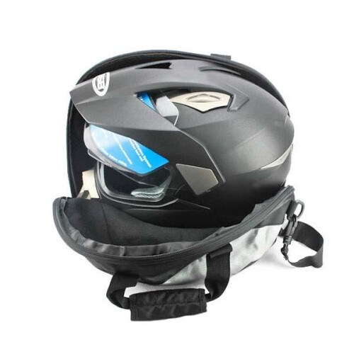 Portable Motorcycle Full Face Helmet Bag Backpack Black Waterproof 2