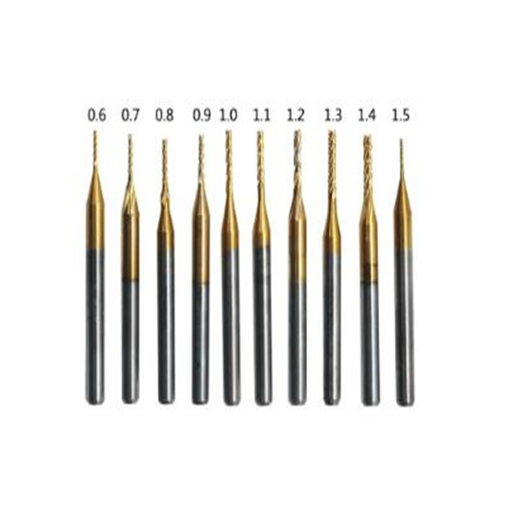 10Pcs 3.2Mm Carbide End Mill Cutter Titanium Coated Engraving Milling Cutter 8651949789215
