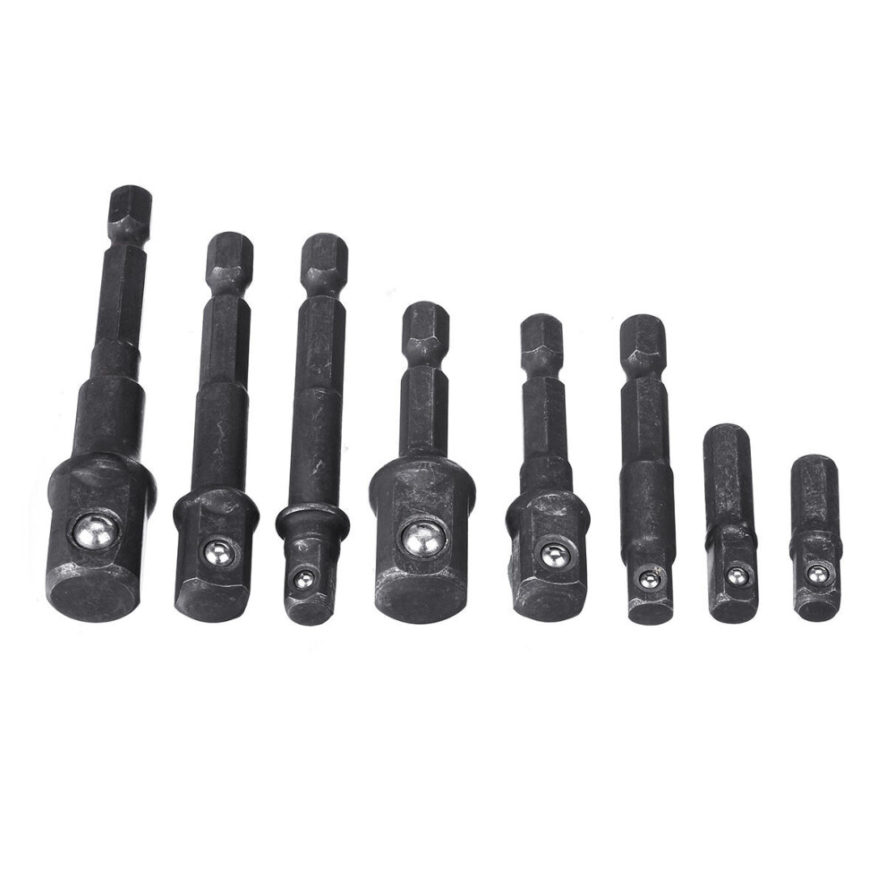 2 Sets 25-73Mm 1/4'' Socket Adapter Impact Hex Shank Drill Bit Power Extension Bar 8651935566288