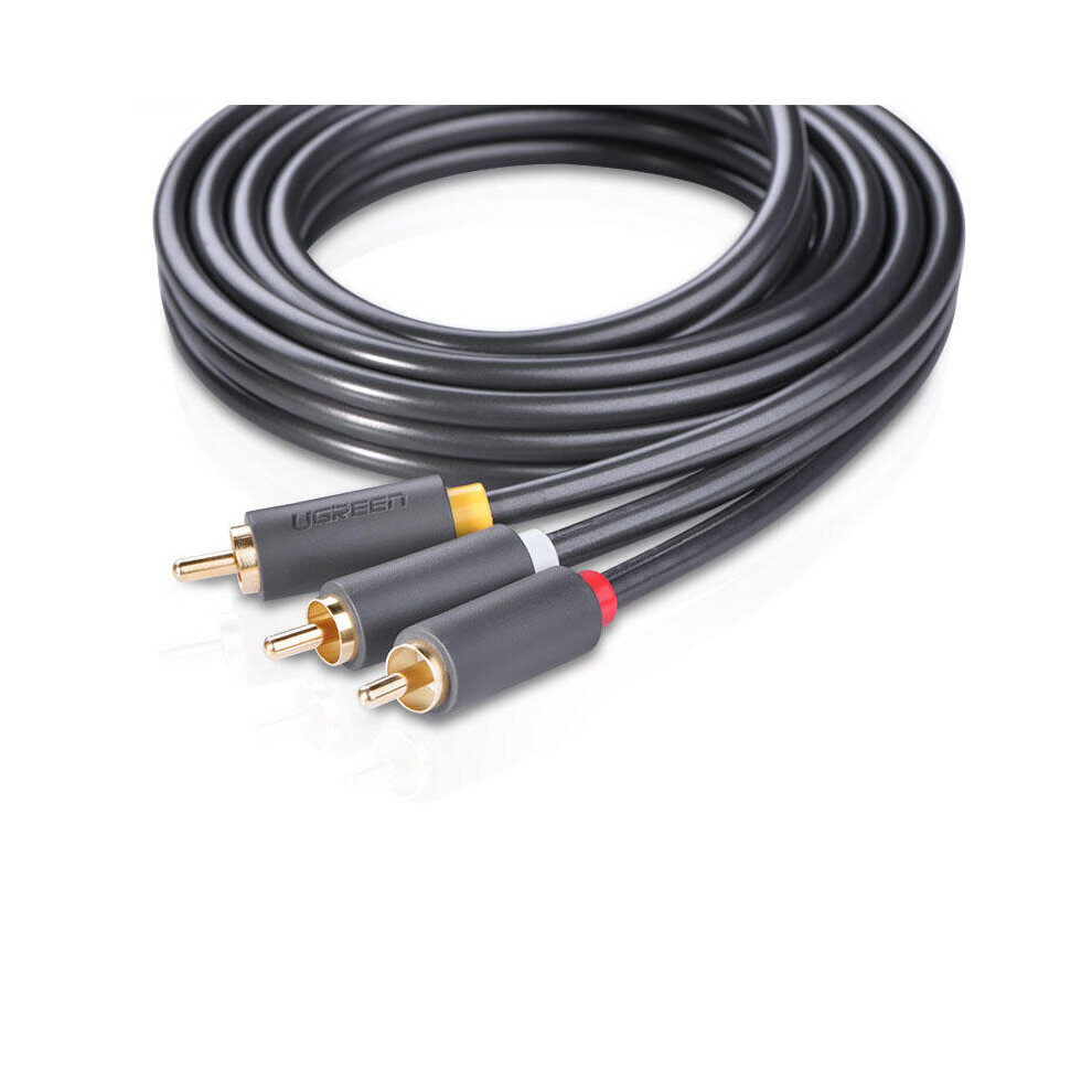 Av105 1.5M 3Rca Male To Male Av Audio Cable For Set Top Box Dvd Tv Gold 840079128904