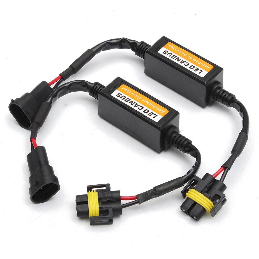 H11 Led Headlight Decoder Canbus Error Free Anti Flicker Resistor Canceller 2Pcs 5202984954385