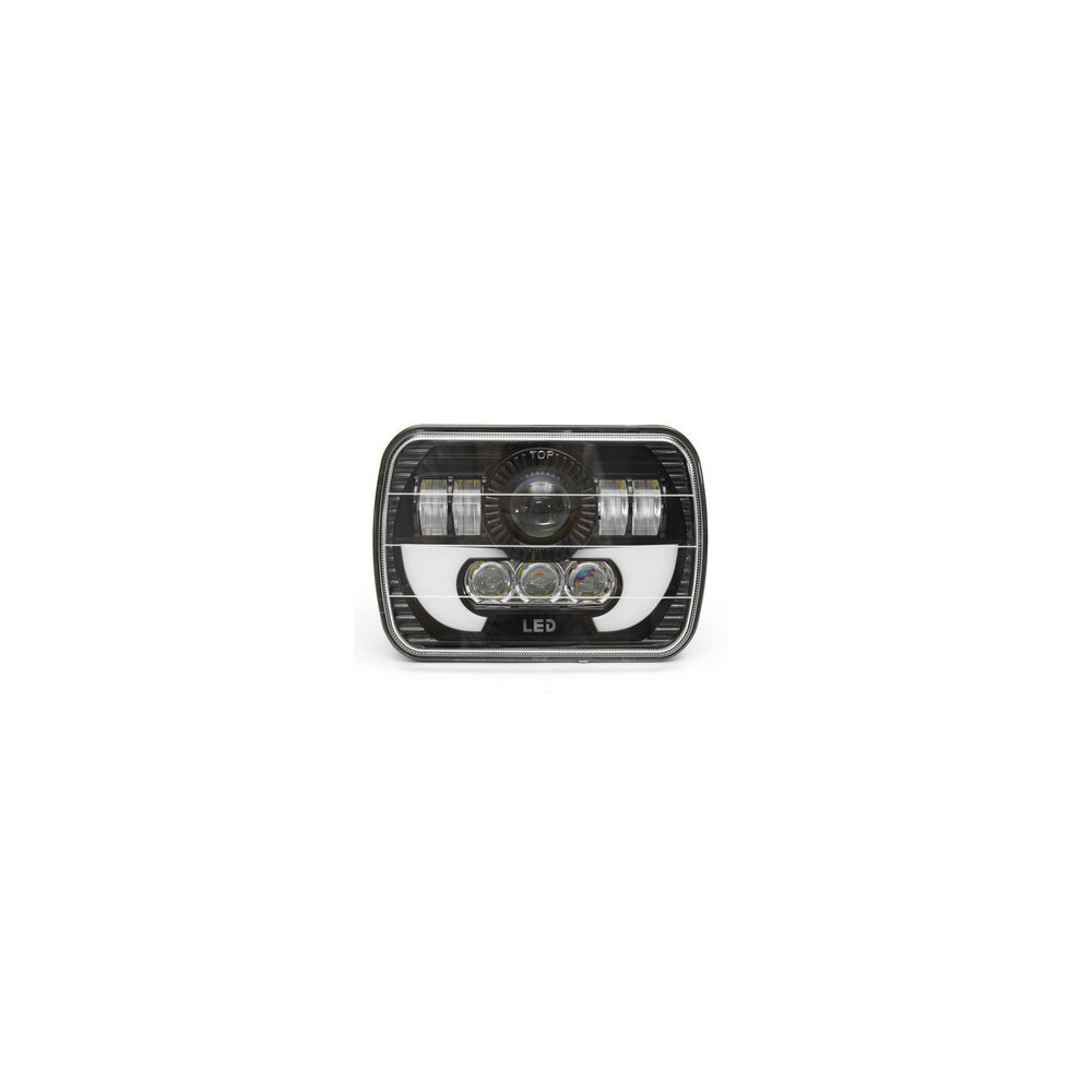 7X5inch Led Headlights Hi/Low Beam Square Lamp Drl For Jeep Yj Xj Truck Light 4191026596281