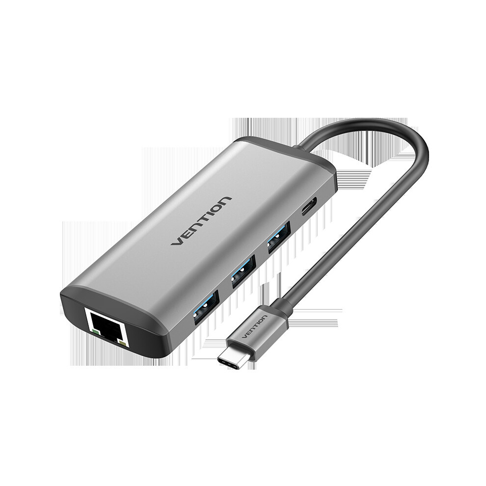 Cndhb Type-C To Hdmi Usb3.0 Rj45 Sd Tf Pd Converter 8-In-1 Type-C Adapter 840079127129