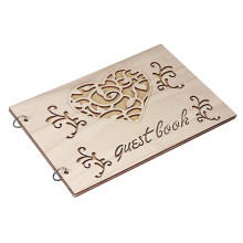 Personalised Wedding Signing Book Birthday Christening Guest Book Scrapbook Wooden Album Decorations
