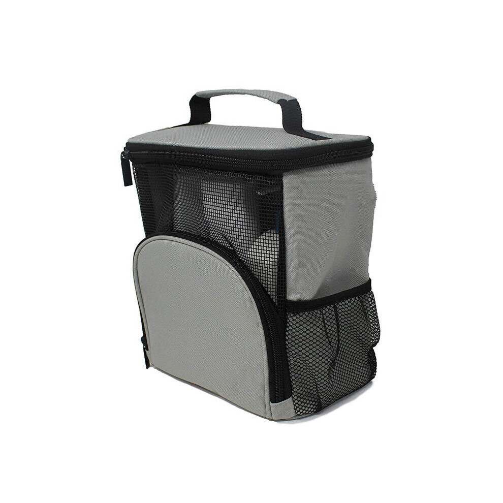 600D Polyester Waterproof Wash Bag Hanging Make Up Cosmetic Pouch Folding Storage Bag GREY-image-OPC-P79C9D7-NEW