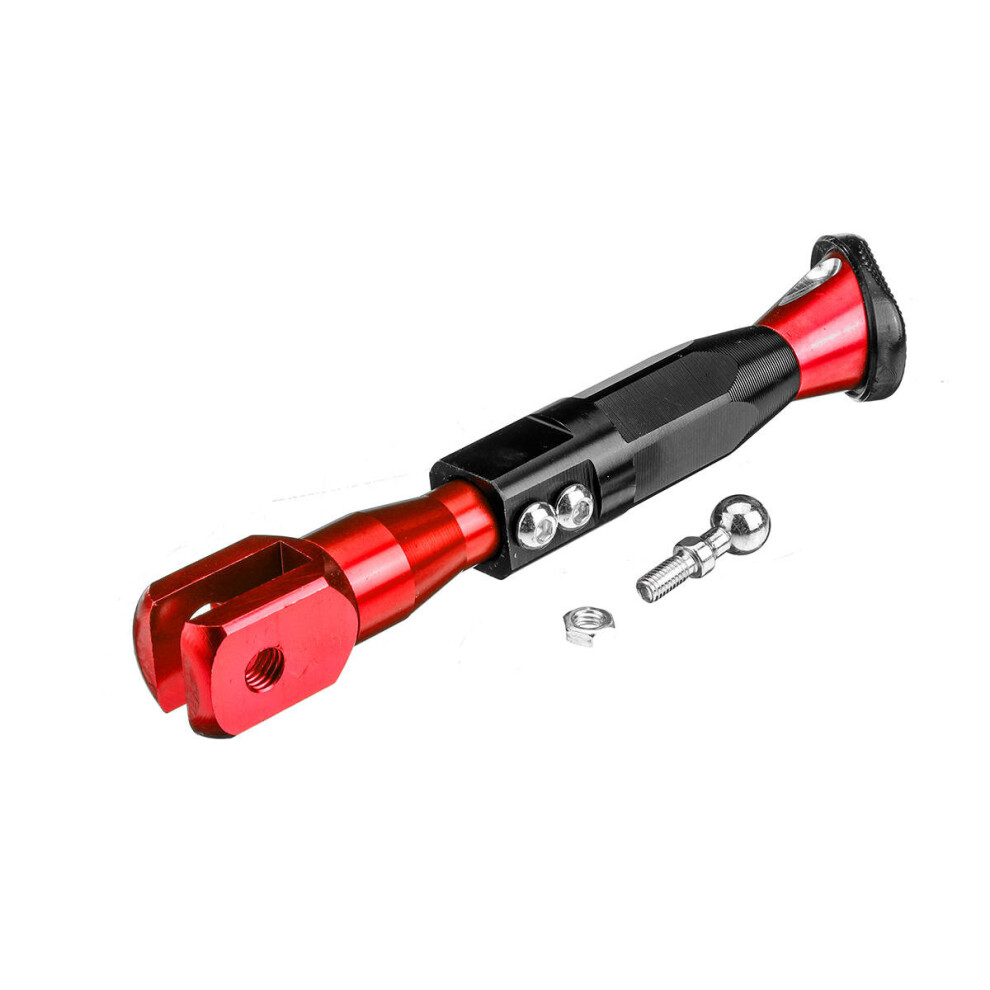 Universal Adjustable Motorcycle Scooter Cnc Aluminum Side Kickstand Stand Prop Post Color Black/Red 4191026502930