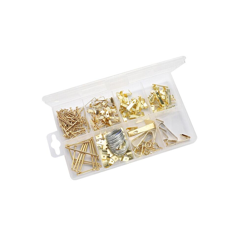200Pcs Wall Mount Picture Photo Frame Hook Hanger Nail Heavy Duty Meatl Hanging Kit 8651950789532
