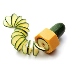 Spiral Cucumber Slicer Vegetable Fruit Salad Cutter Kitchen Gadgets Cooking Tool ORANGE COLOR