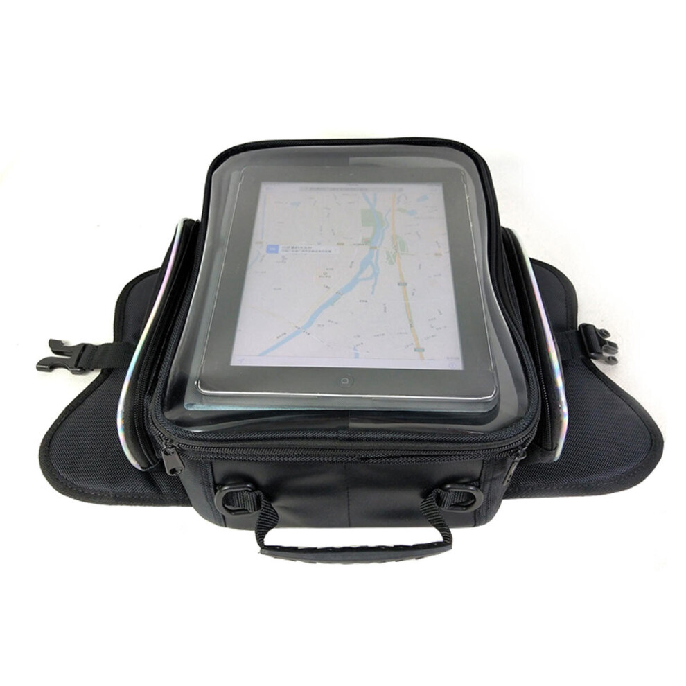 Expandable Magnetic Touch Screen Motorcycle Oil Gas Fuel Tank Helmet Bag Saddlebags Pouch Smartphones Gps Storage Racing Waterproof 4191026513066