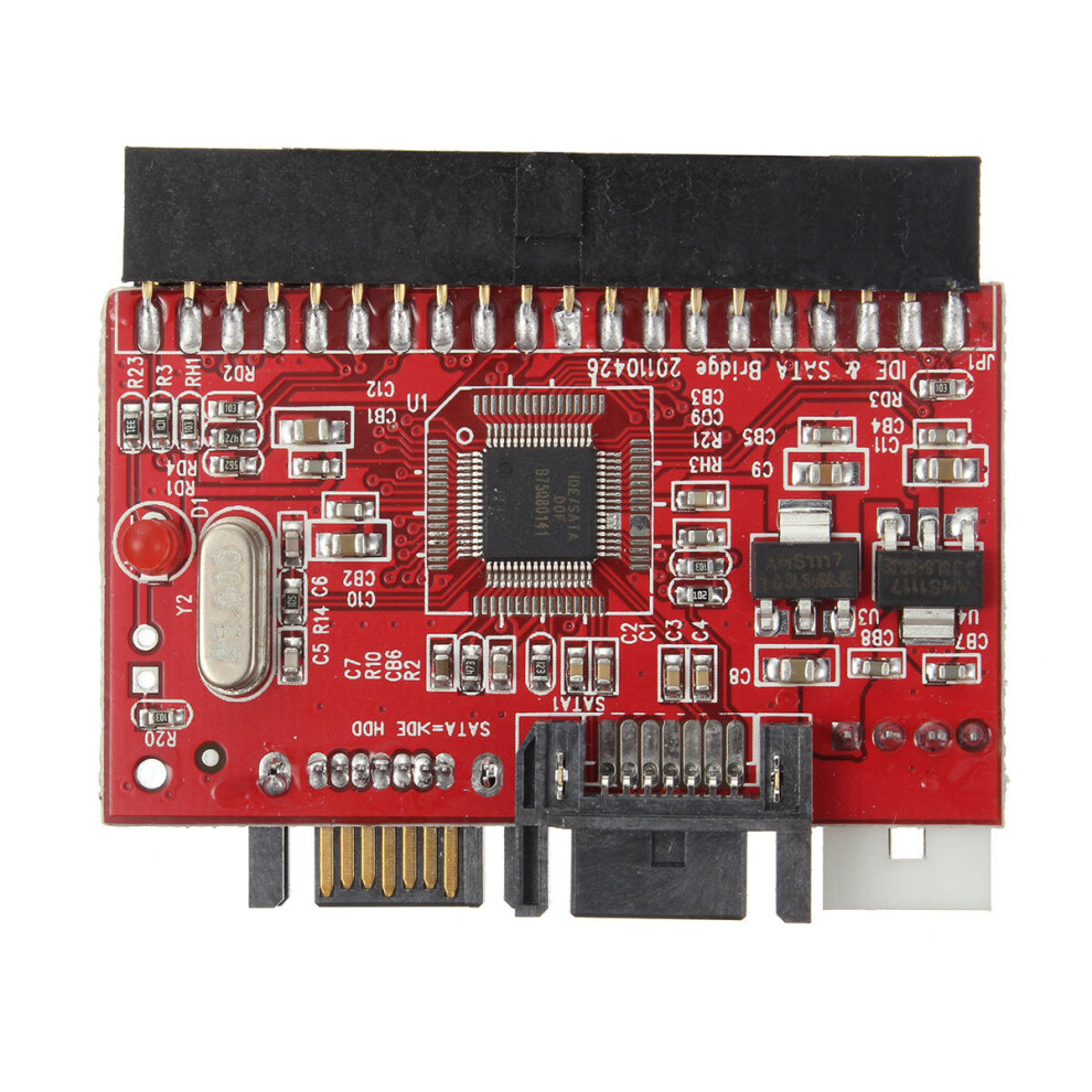 Bidirectional Sata To Ide Adapter Ide To Sata Hard Drive Converter Card With Sata Cable Power Cable 840079134318