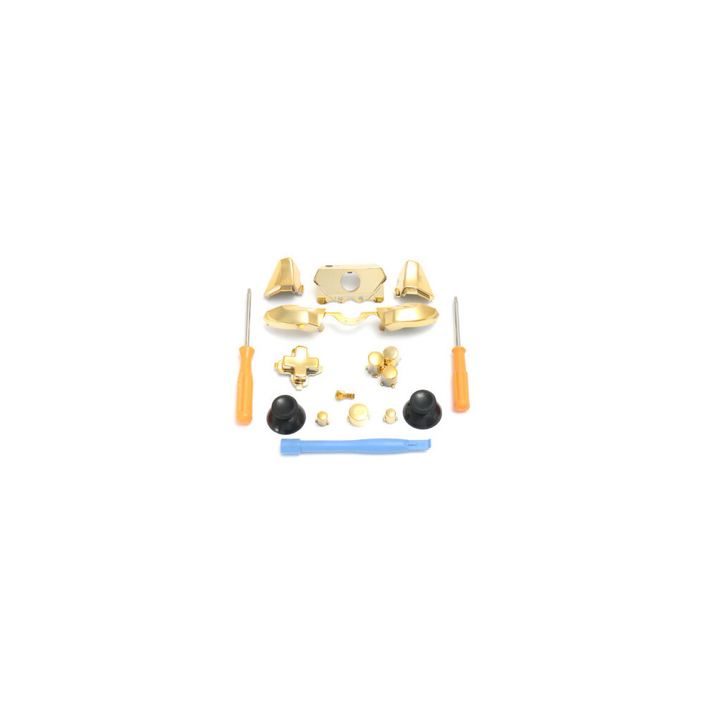 Replacement Chrome Controller Bumper Trigger Buttons For Xbox One Elite W/ Toolsa Yellow 4151093607075