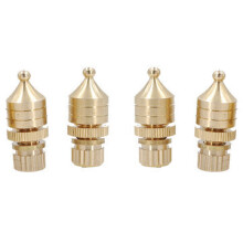 4pcs Copper Gilded Speaker Spikes with Pads - Isolation Feet, Adjustable 8mm Thread for Amplifiers and Stands