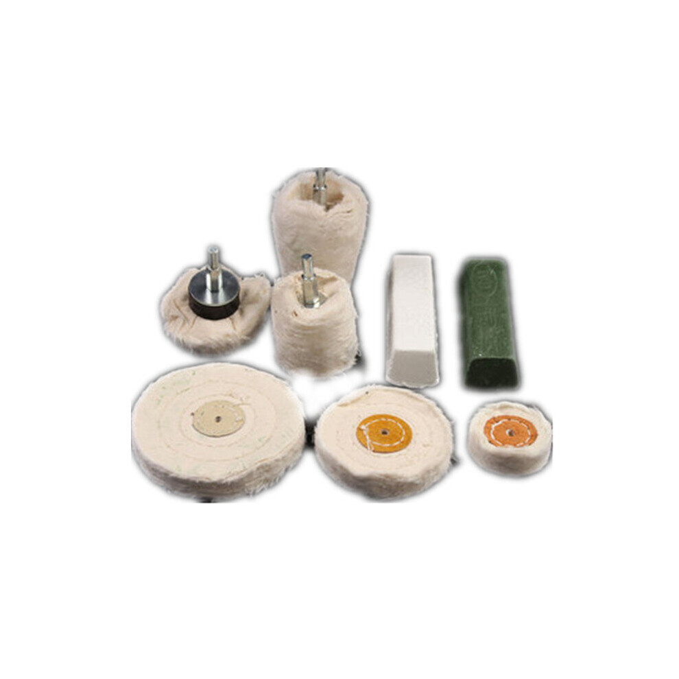 8Pcs Polishing Kit Dome Goblet Cylinder Mop Buffing Polish Wheel Compound Metal Polishing Tools 8651941789855