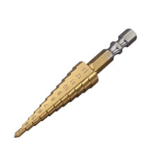 2Pcs 3-13mm HSS Step Drill Bit Set - Straight Flute Pagoda, Titanium Coated, Hex Shank, Deburring & Pilot-free Hole Enlargement