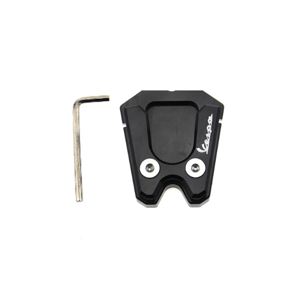 Motorcycle Kickstand Foot Side Stand Enlarge Extension Pad For Vespa Gts Gtv Colour Black 840079084989