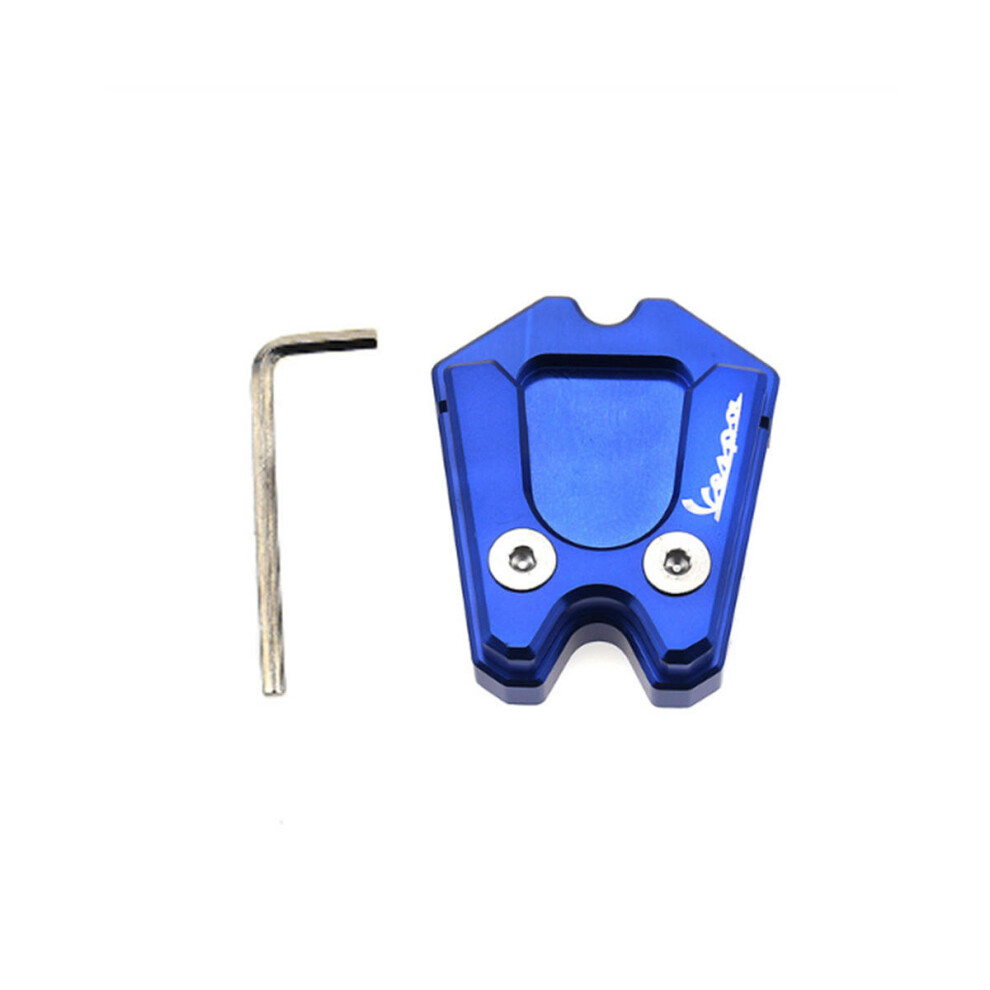 Motorcycle Kickstand Foot Side Stand Enlarge Extension Pad For Vespa Gts Gtv Colour Blue 840079085047