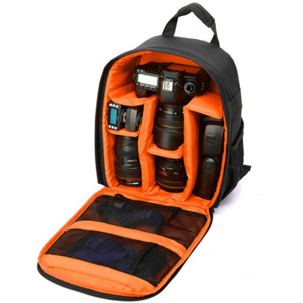 Dslr Camera Lens Storage Backpack Water-Resistant Case Bag With Padded Bag Orange 4151093608010