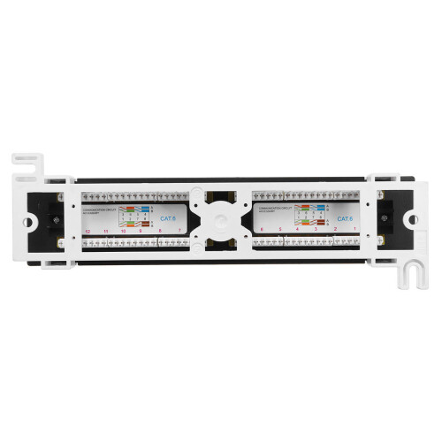 12 Ports CAT-6 Mount Patch Panel Network Wall-Mount Mounting Rack Frame Bracket