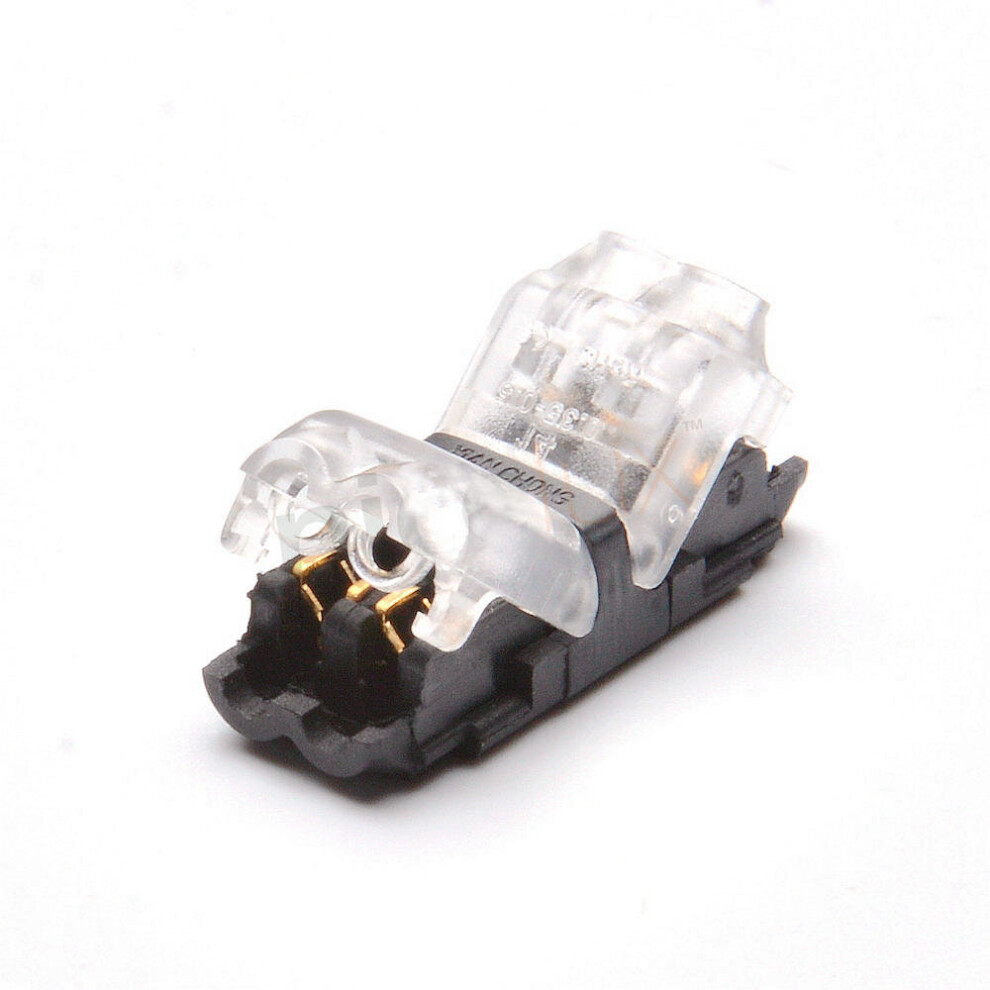 10 Pcs 2 Pin Quick Splice Wire Terminals Crimp Connectors For 22-20Awg Led Strip Cable Crimping 840079085566