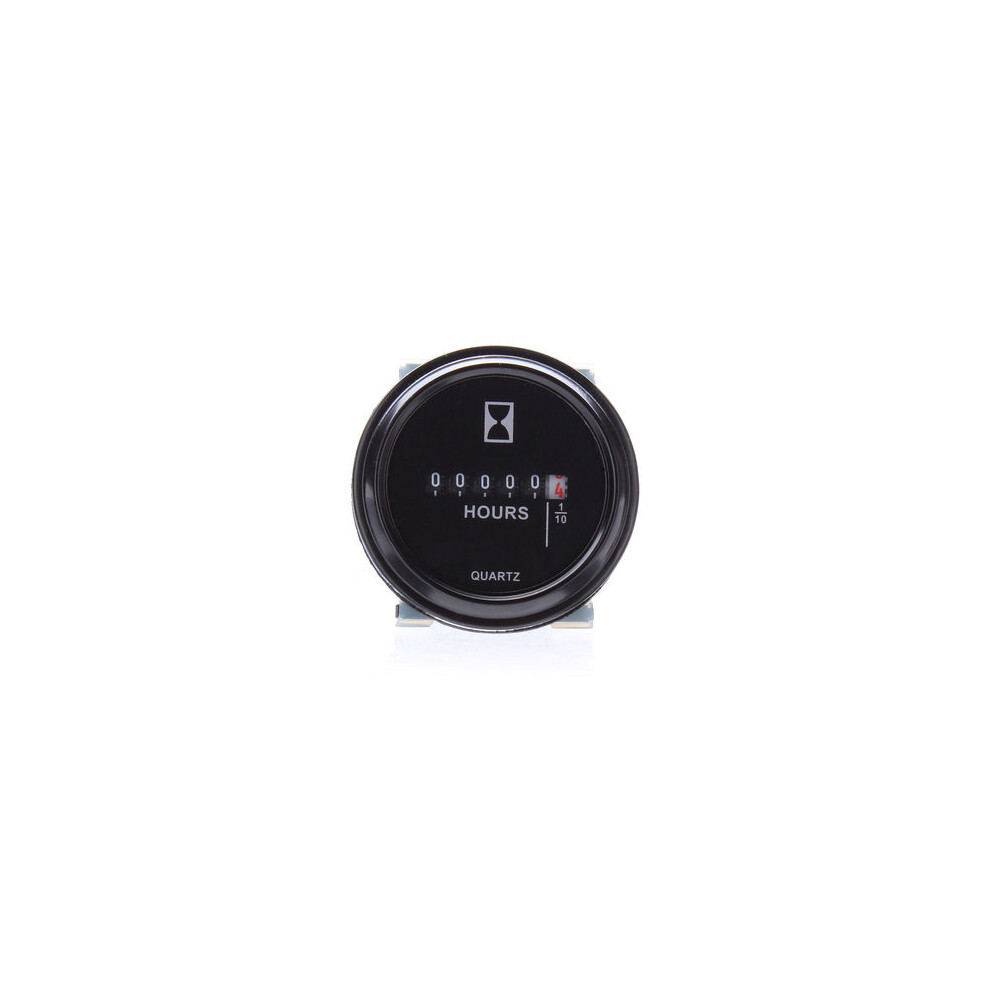 Round Hour Meter For Cart Boat Tractor Generator Engine Mower 6-80V 5202984959137